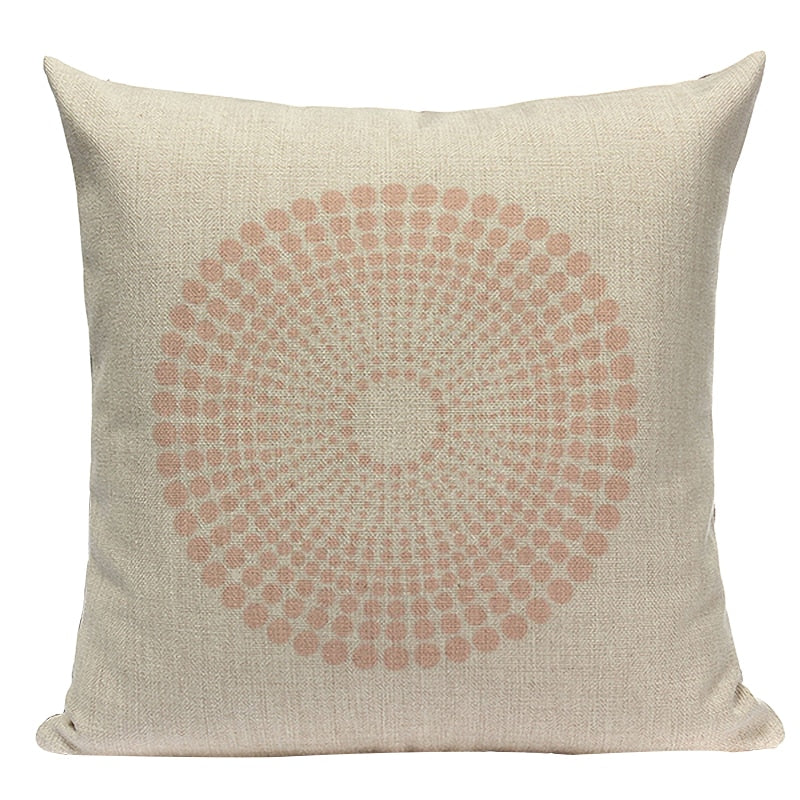 Pink Geometric Style Pillowcase