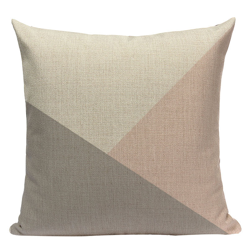 Pink Geometric Style Pillowcase