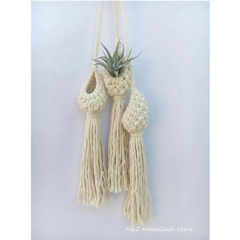 Macrame Rope Plant Wall Hanging Tassel Flower Basket