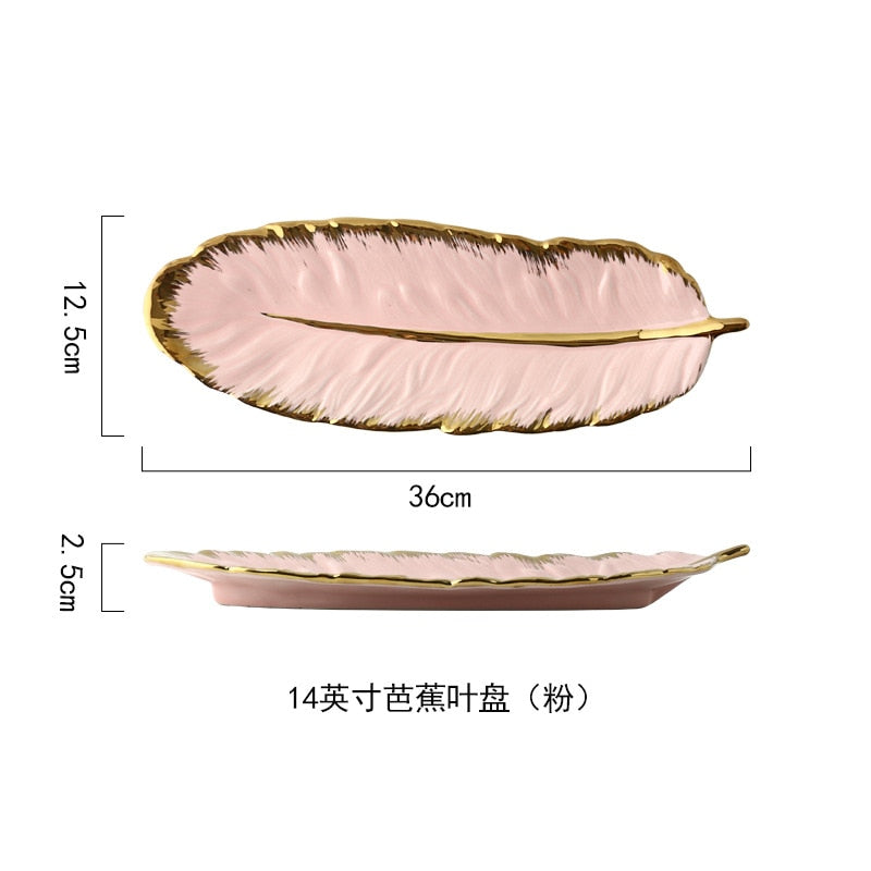 Luxury Ceramic Platter Storage Tray