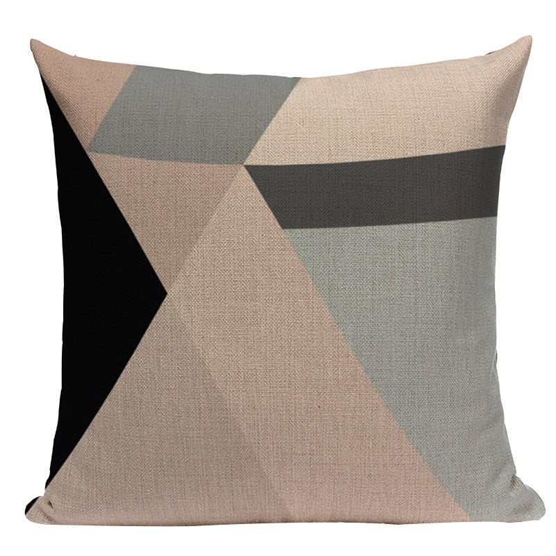 Pink Geometric Style Pillowcase