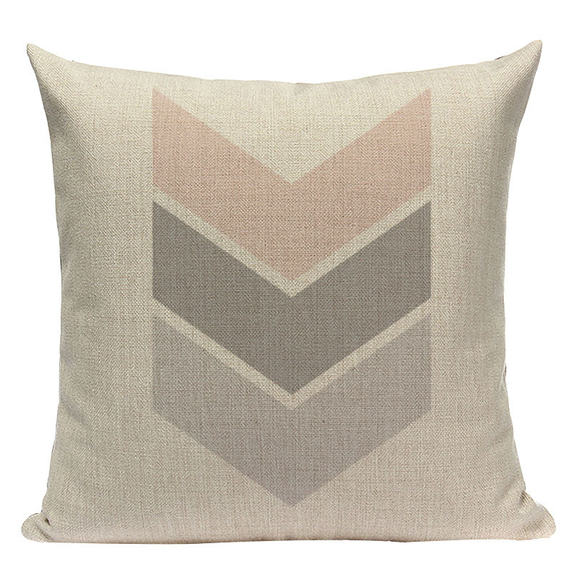Pink Geometric Style Pillowcase