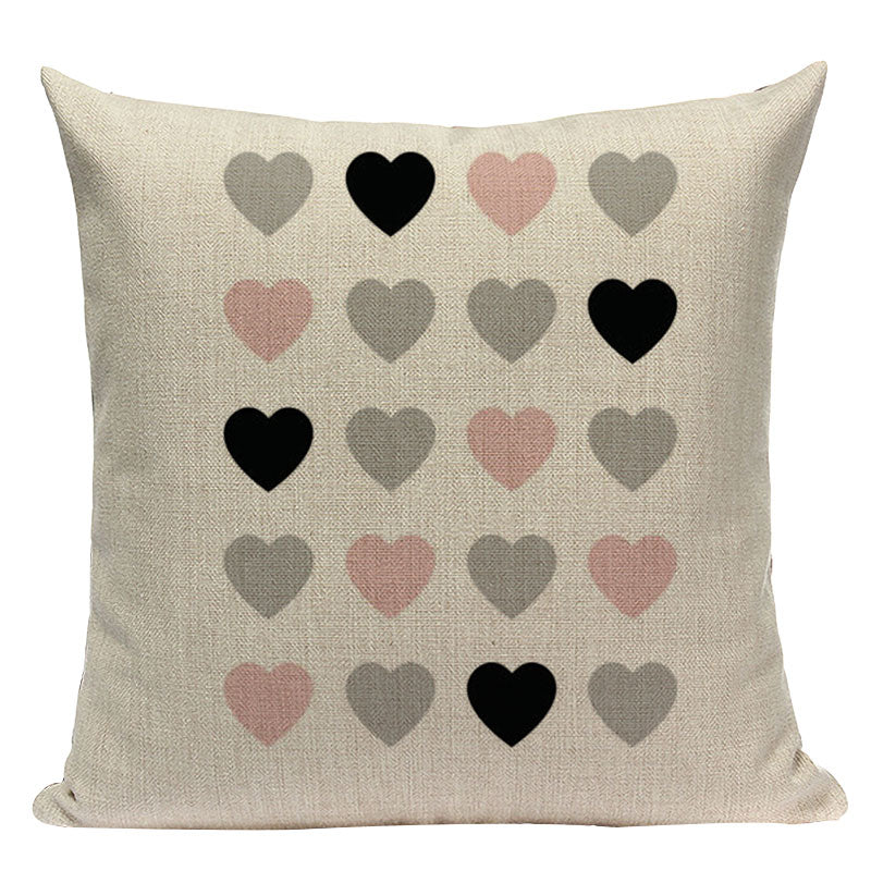 Pink Geometric Style Pillowcase