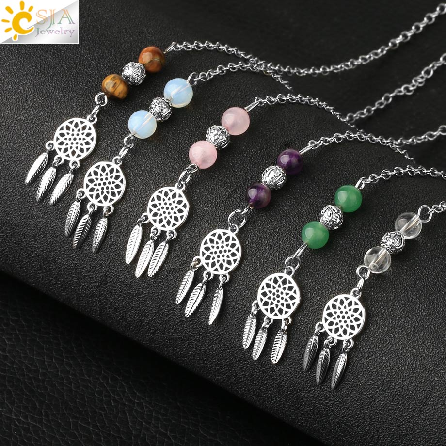 Natural Stone Quartz Pendulums