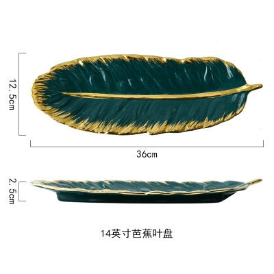 Luxury Ceramic Platter Storage Tray