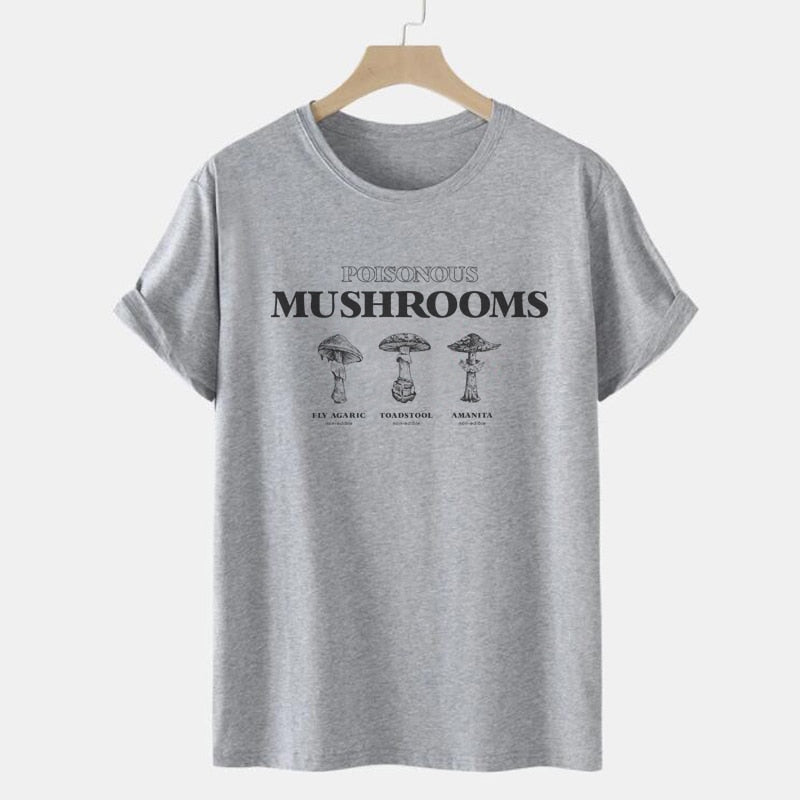 Vintage Fashion Mushroom Print T-Shirt