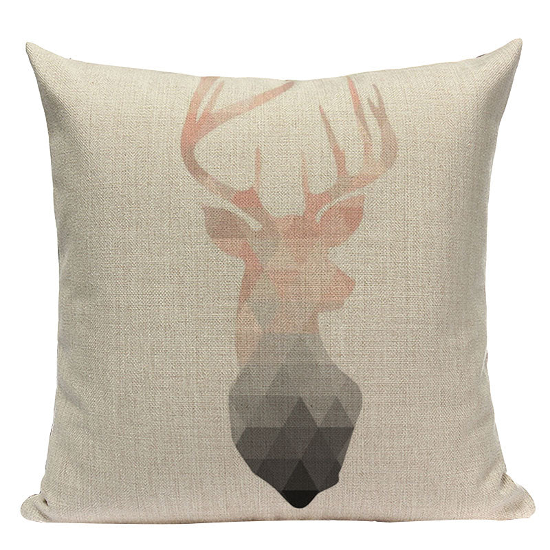 Pink Geometric Style Pillowcase