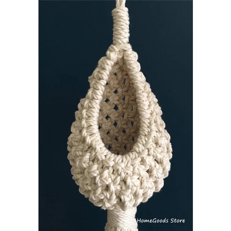 Macrame Rope Plant Wall Hanging Tassel Flower Basket