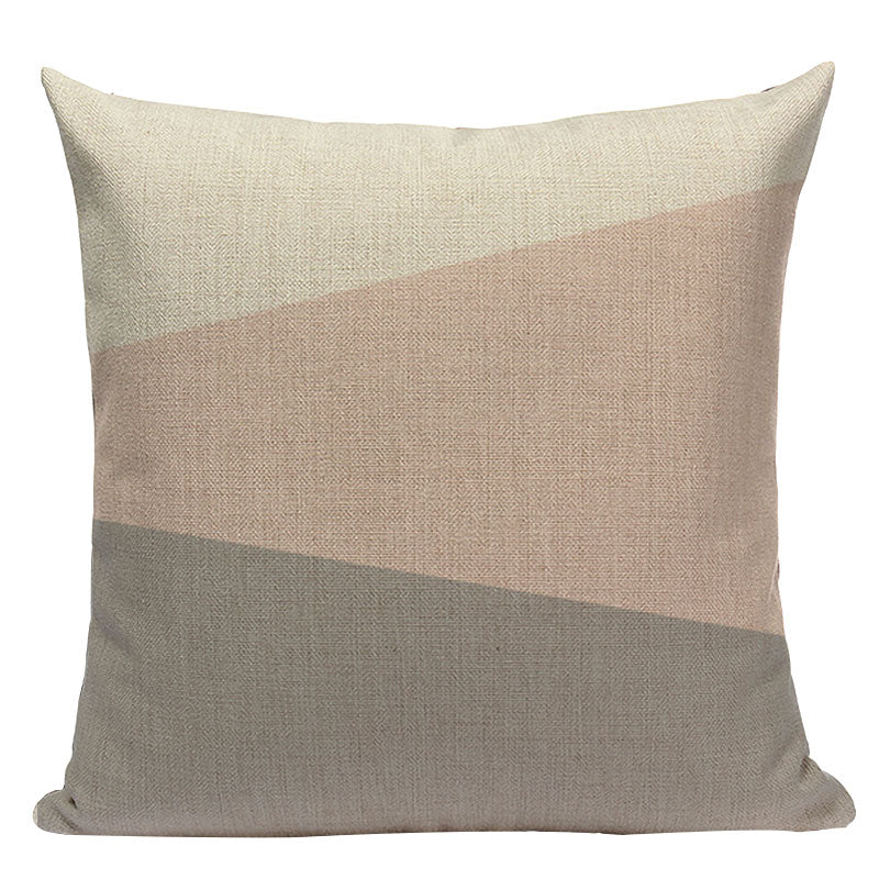 Pink Geometric Style Pillowcase