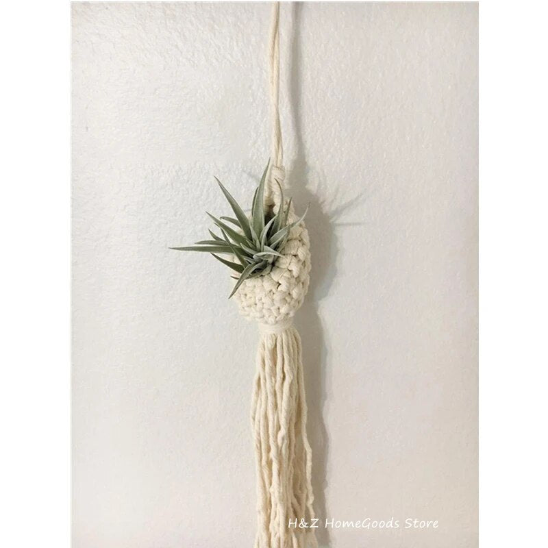 Macrame Rope Plant Wall Hanging Tassel Flower Basket