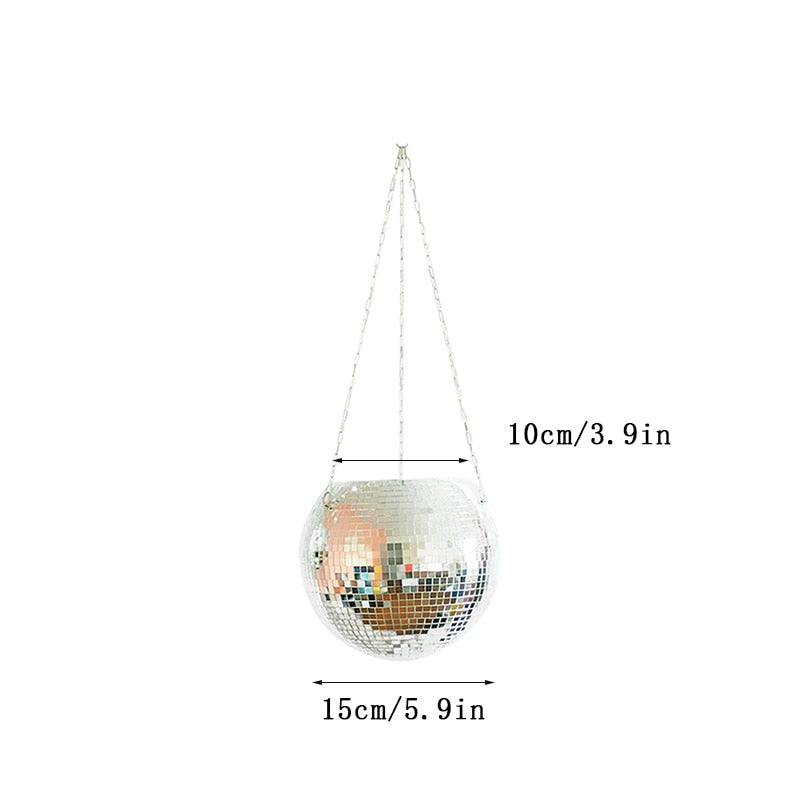 Disco Ball Hanging Plant Pots