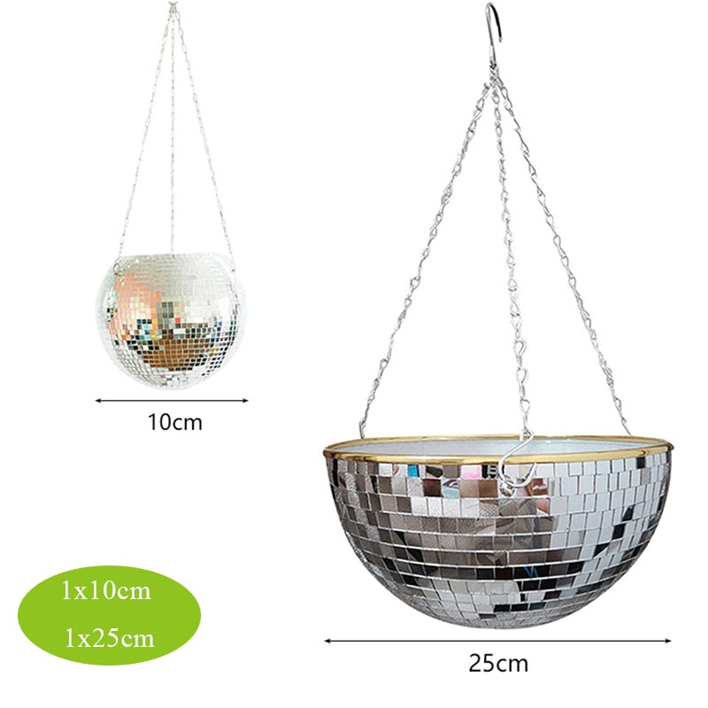 Disco Ball Hanging Plant Pots