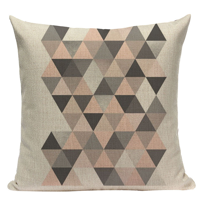 Pink Geometric Style Pillowcase