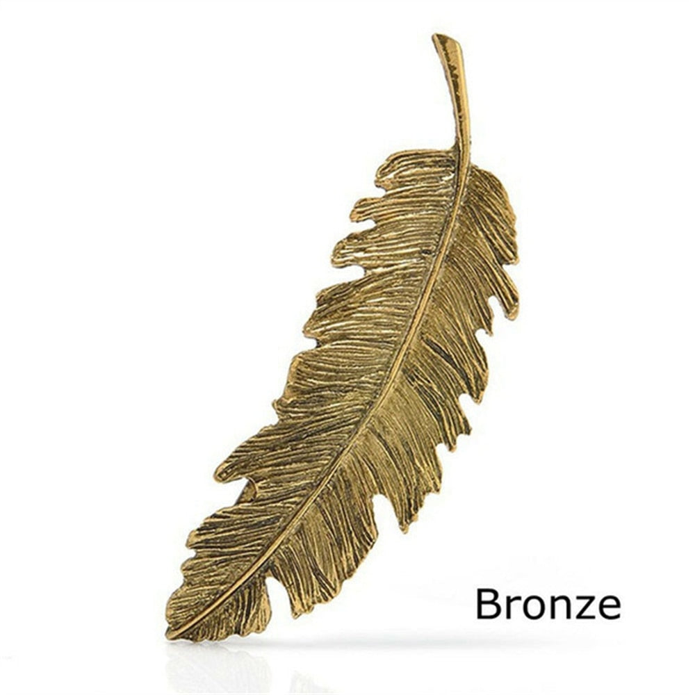 Vintage Feather Leaf Hair Clip