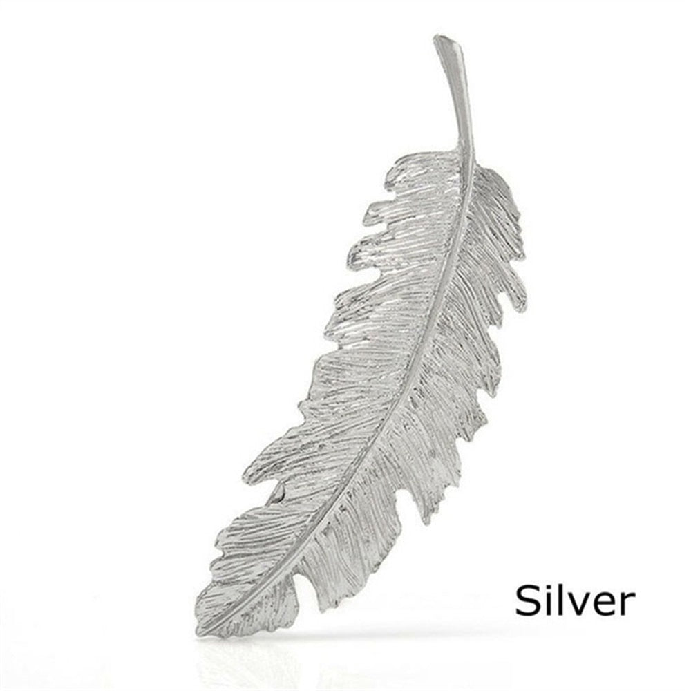 Vintage Feather Leaf Hair Clip
