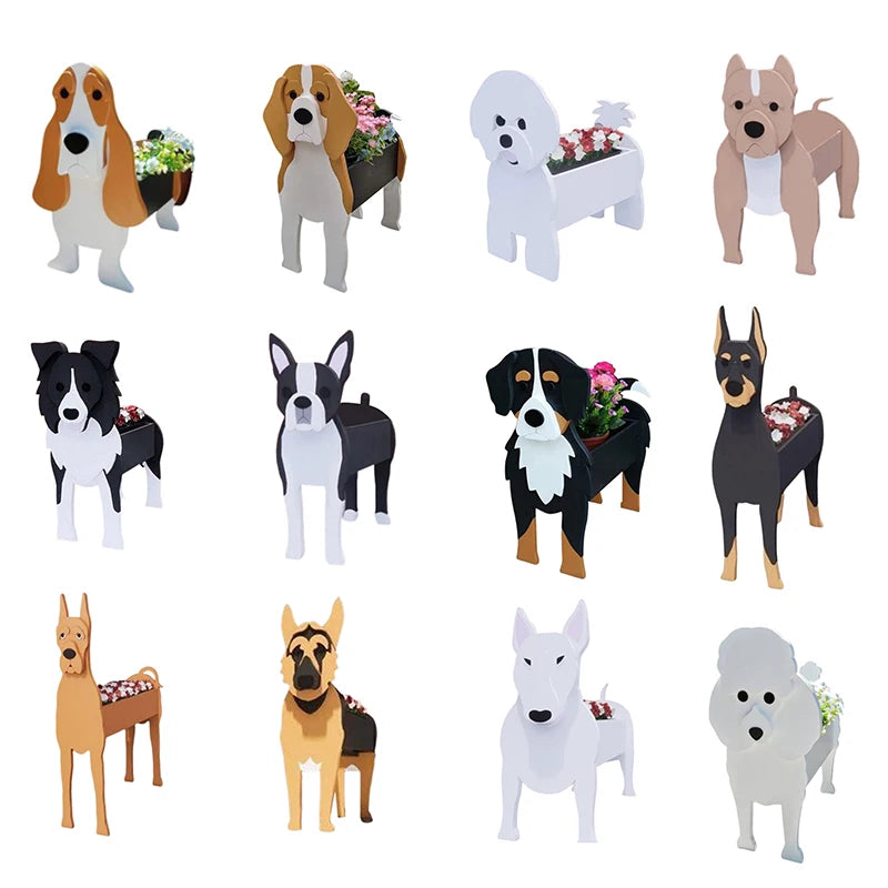 Dog Shape Garden Flower Pot Planter