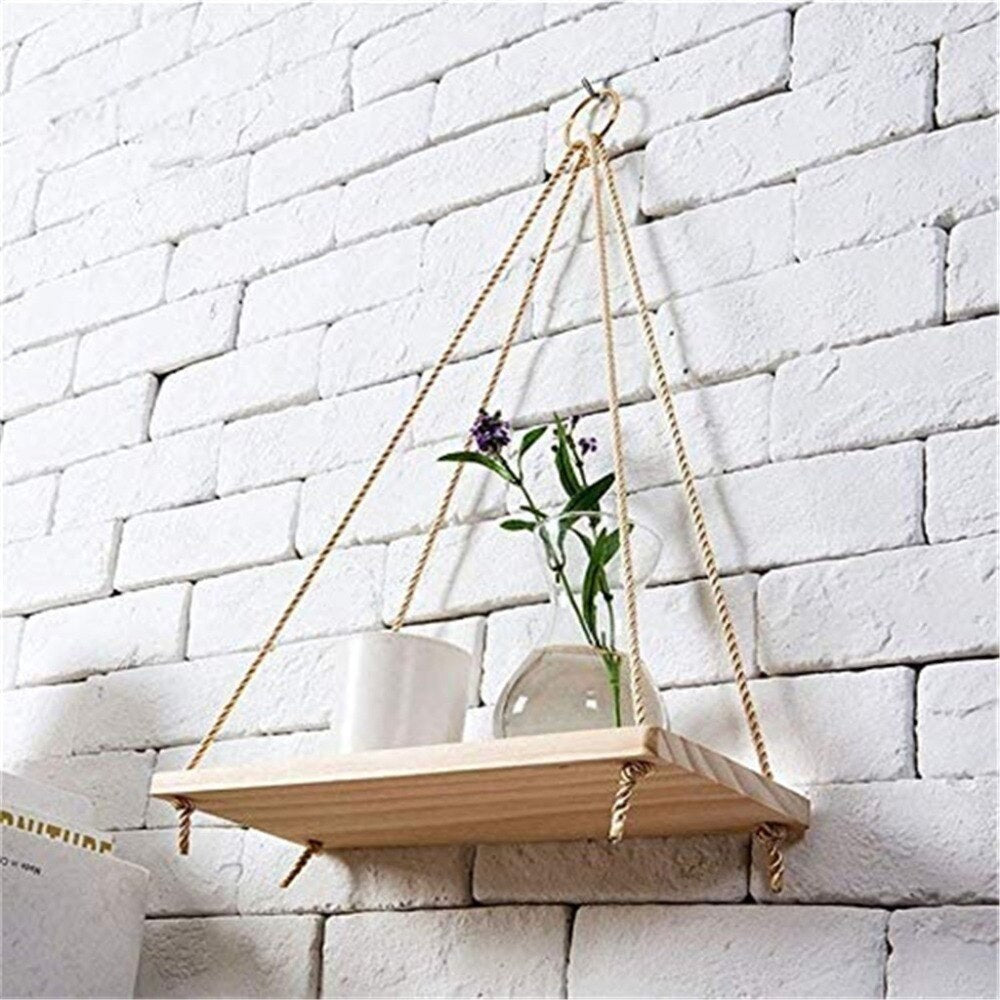 Premium Wood Hanging Wall Mounted Shelf