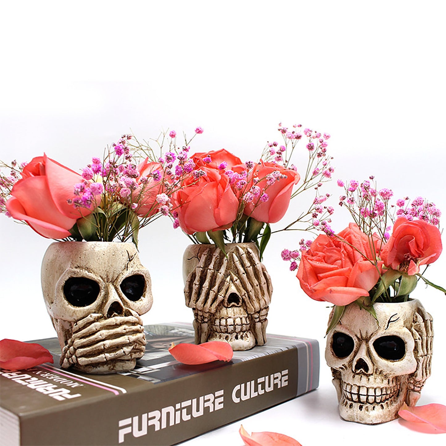 Skull Resin Planter Pot