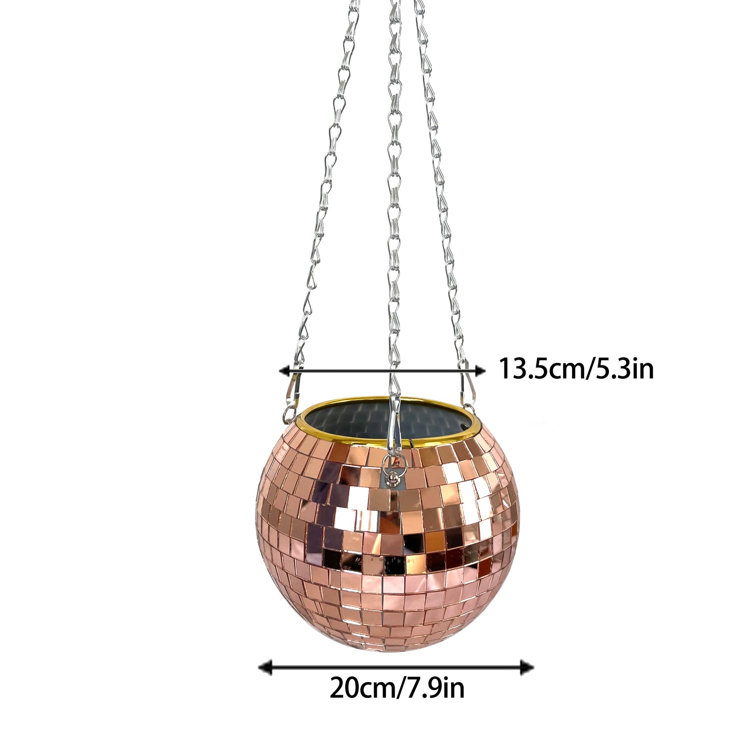 Disco Ball Hanging Plant Pots