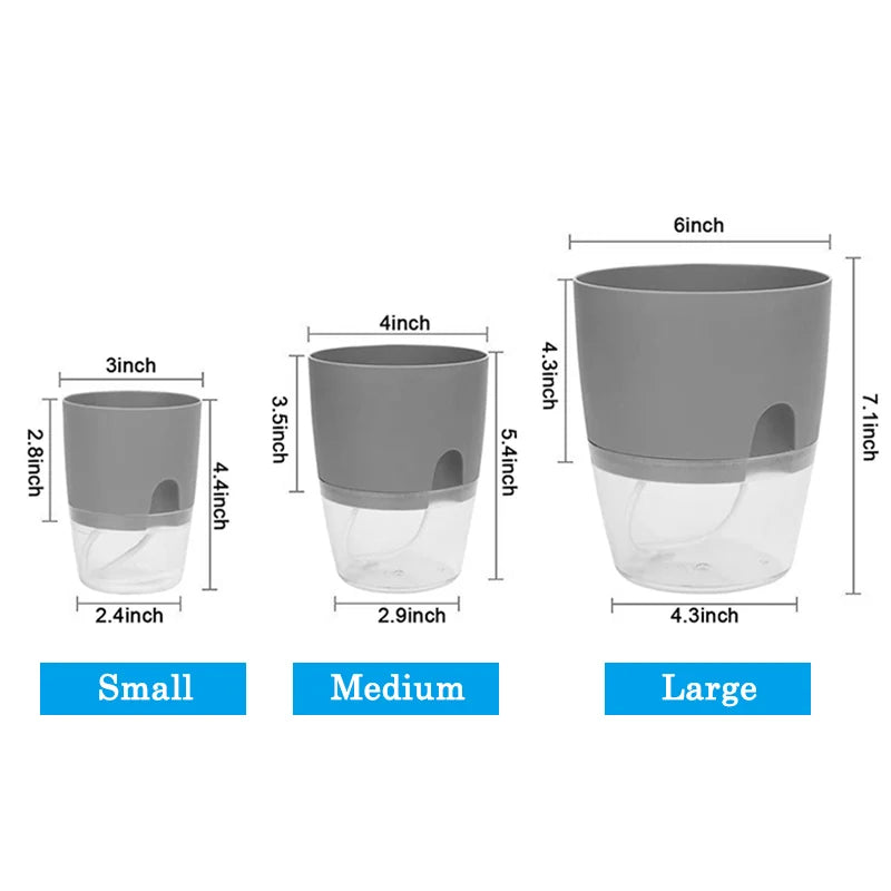 Transparent Double Layer Flower Pot