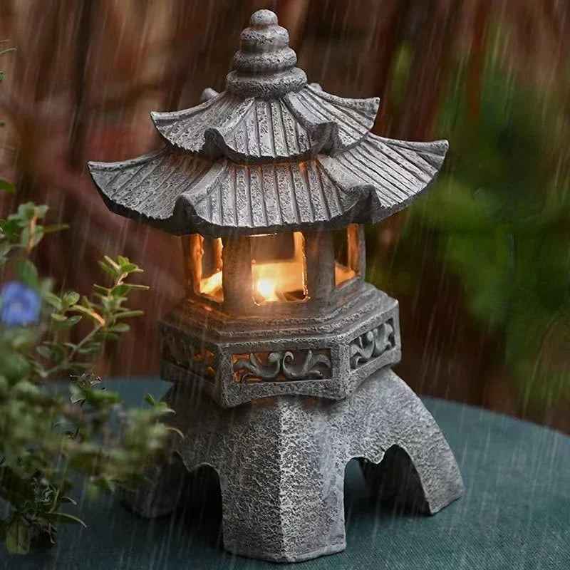 Zen Stone Tower Decor Garden Light