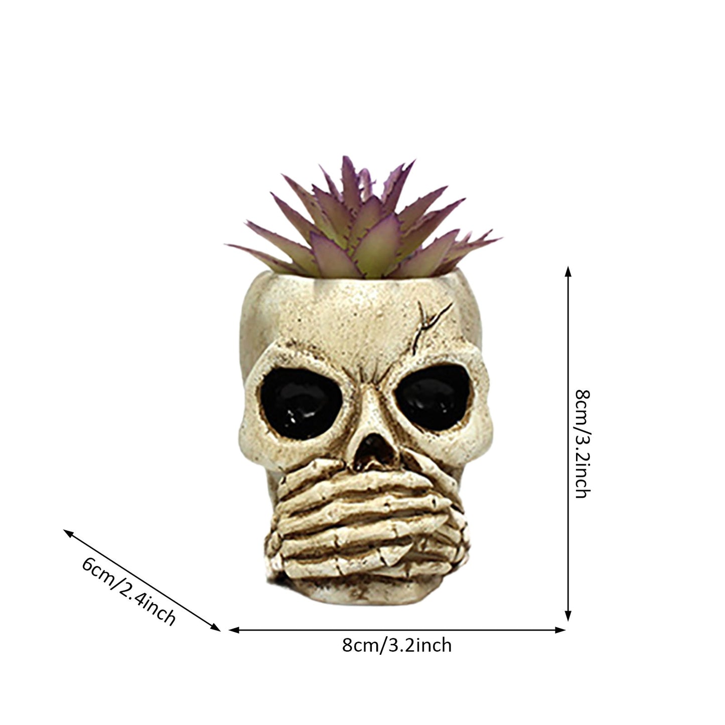 Skull Resin Planter Pot