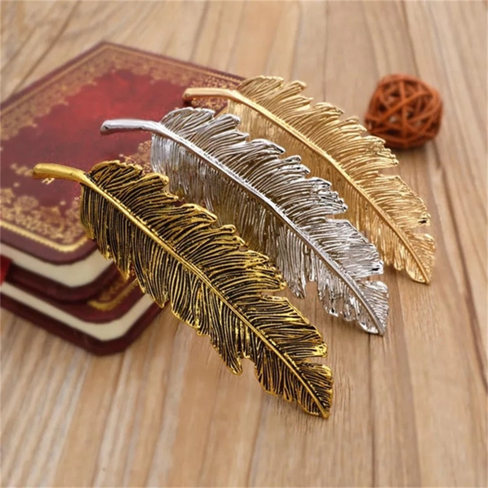 Vintage Feather Leaf Hair Clip