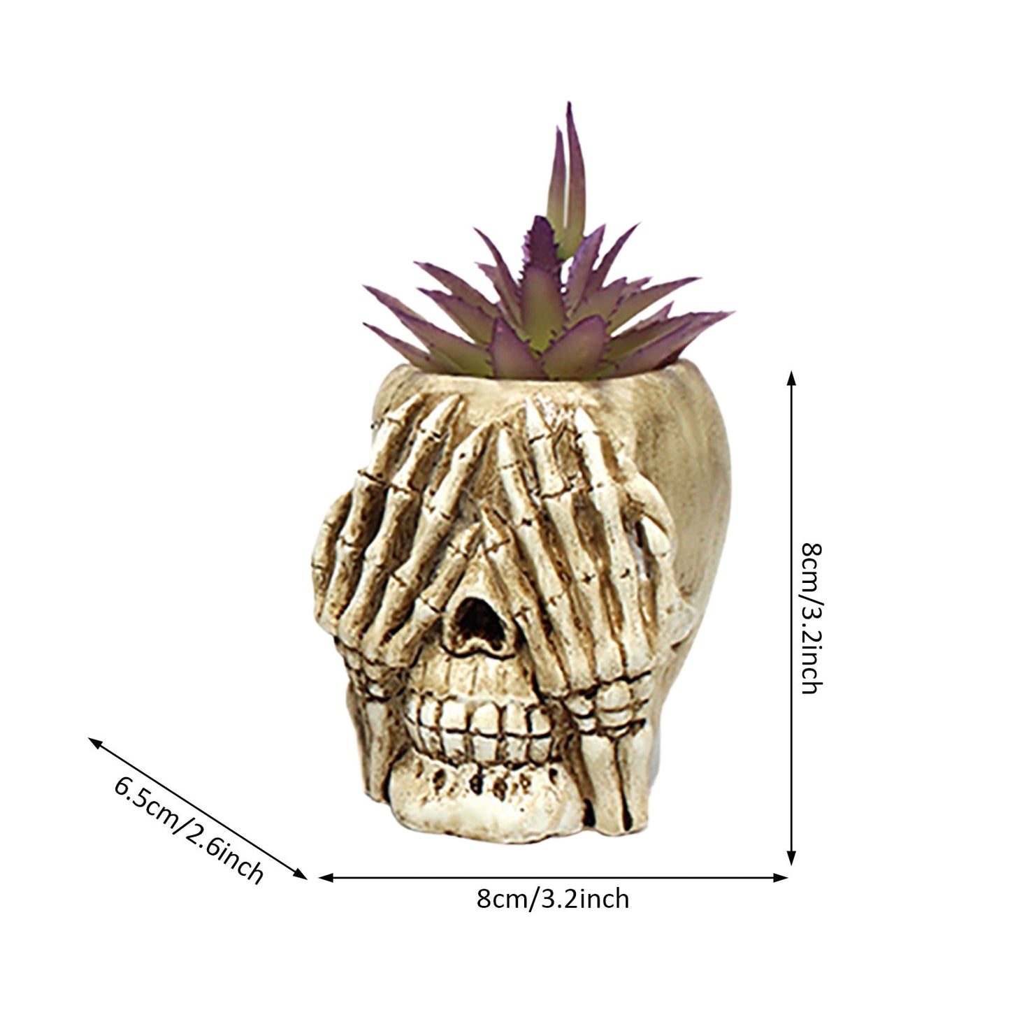 Skull Resin Planter Pot