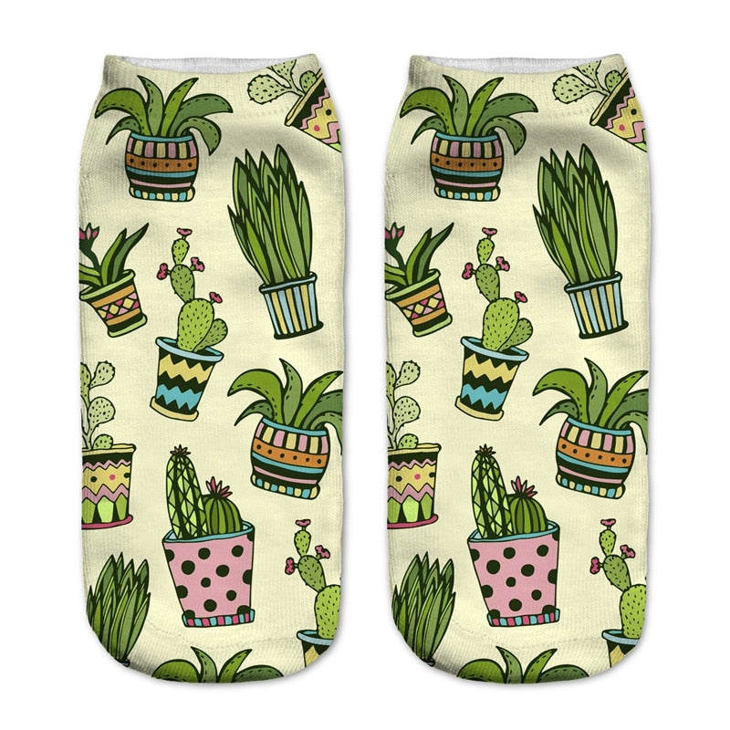 Cactus Ankle Short Socks
