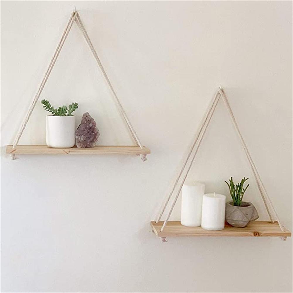 floating shelf with hanging plants Premium Wood Hanging Wall Mounted Shelf – Here We Grow Girl