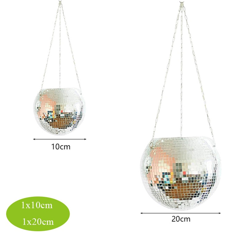 Disco Ball Hanging Plant Pots
