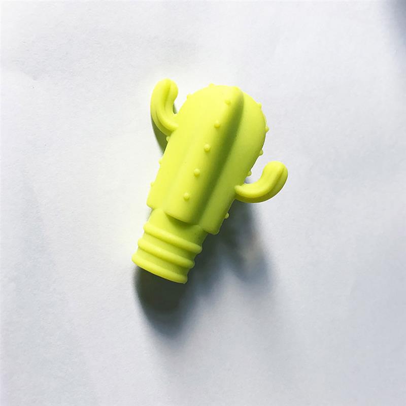 Silicone Cactus Wine Glass Marker Charms & Bottle Stopper