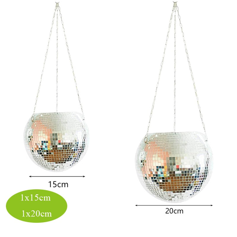 Disco Ball Hanging Plant Pots