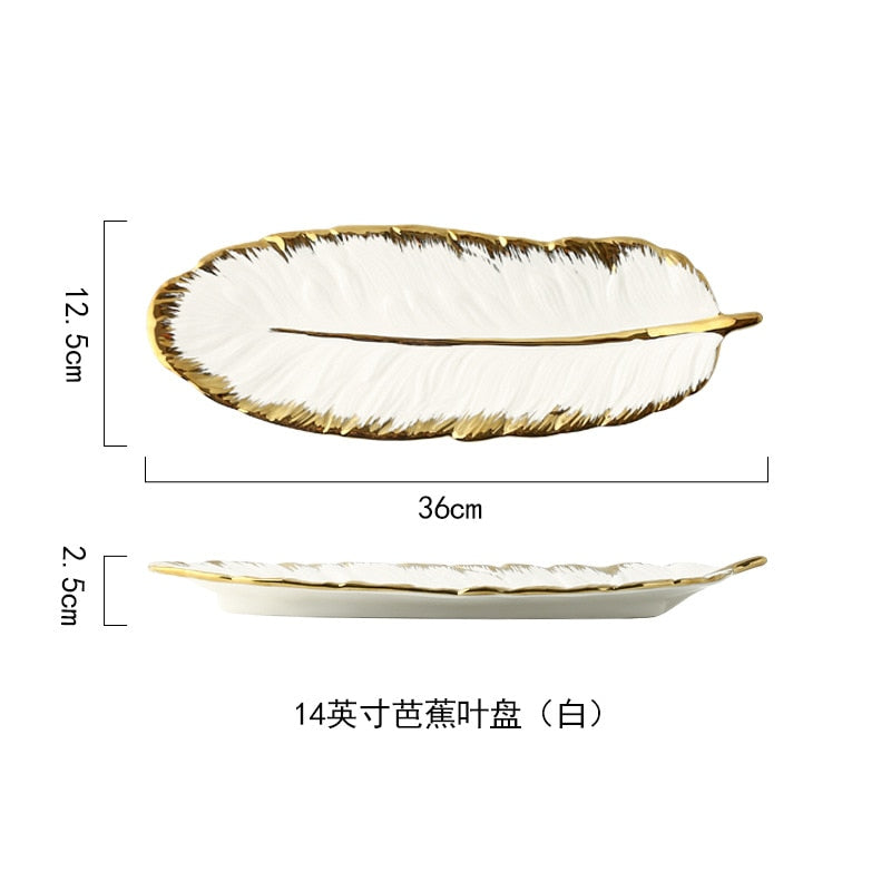Luxury Ceramic Platter Storage Tray