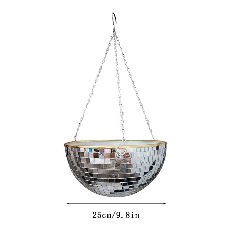Disco Ball Hanging Plant Pots