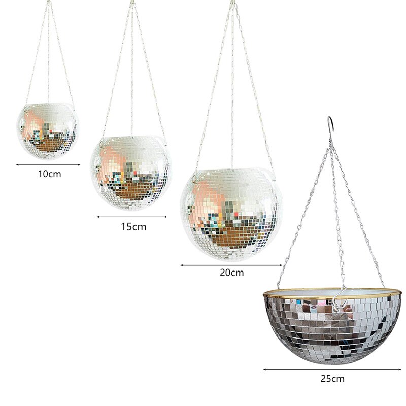 Disco Ball Hanging Plant Pots