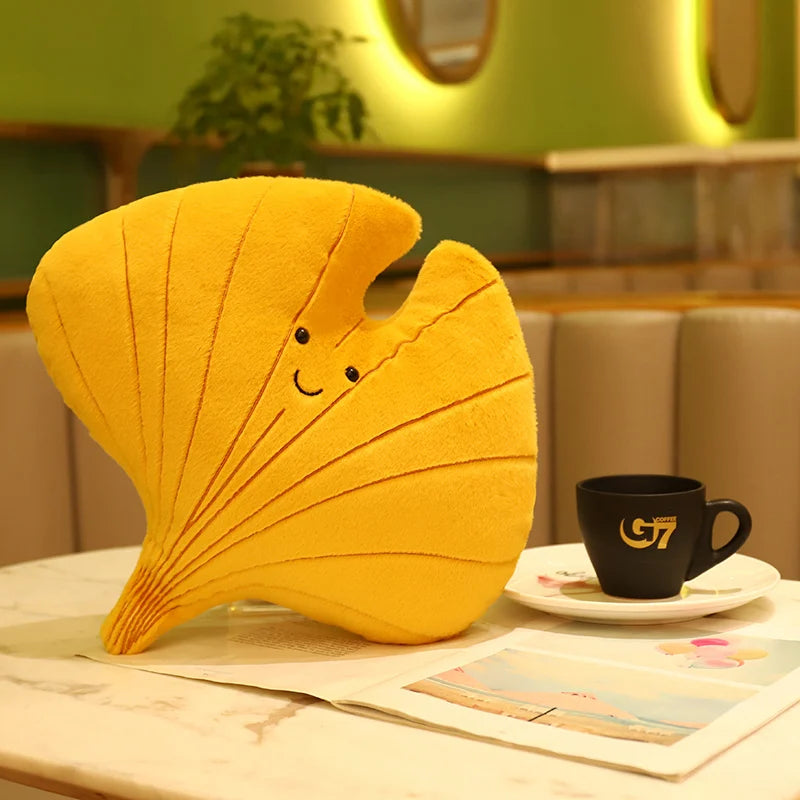 Plush Leaf Pillow Cushion