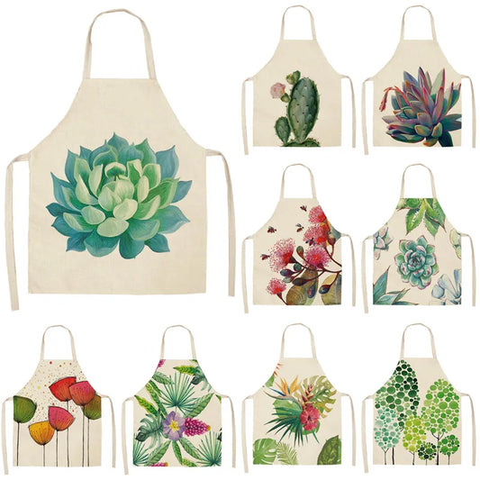 Succulent Plant Pattern Aprons
