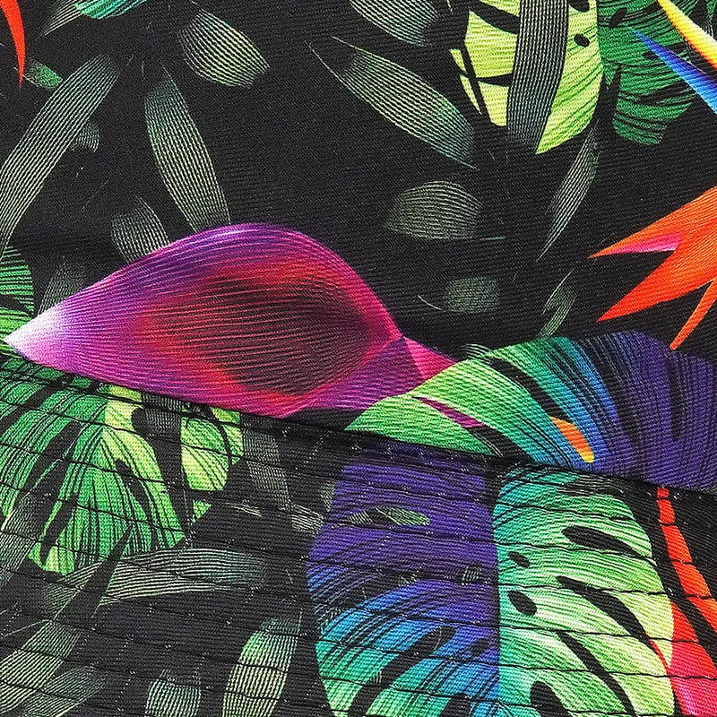 Cotton Plant Print Bucket Hat