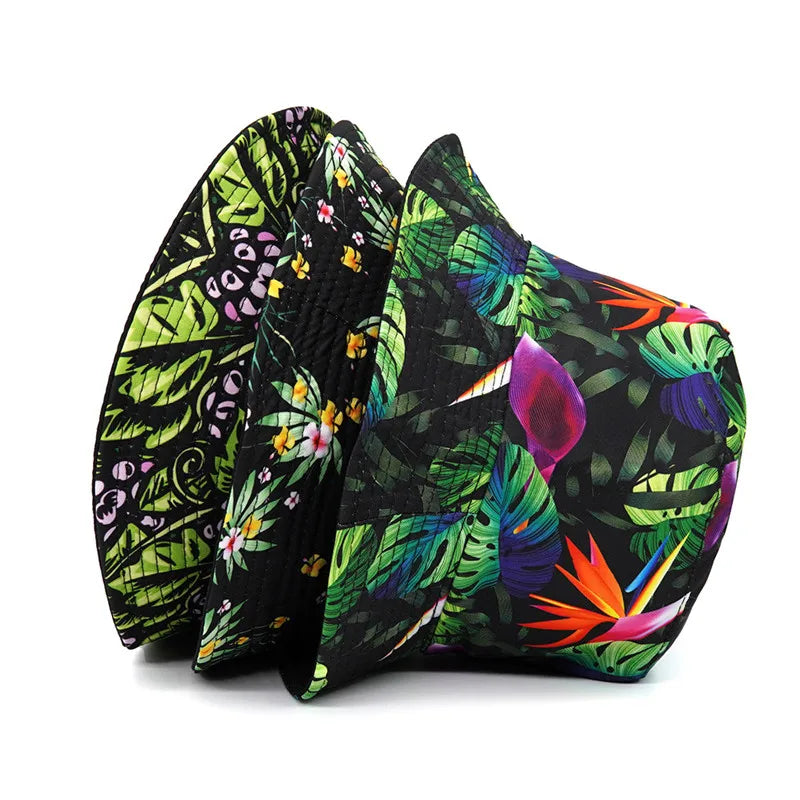 Cotton Plant Print Bucket Hat