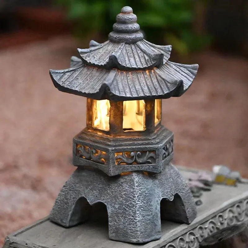 Zen Stone Tower Decor Garden Light