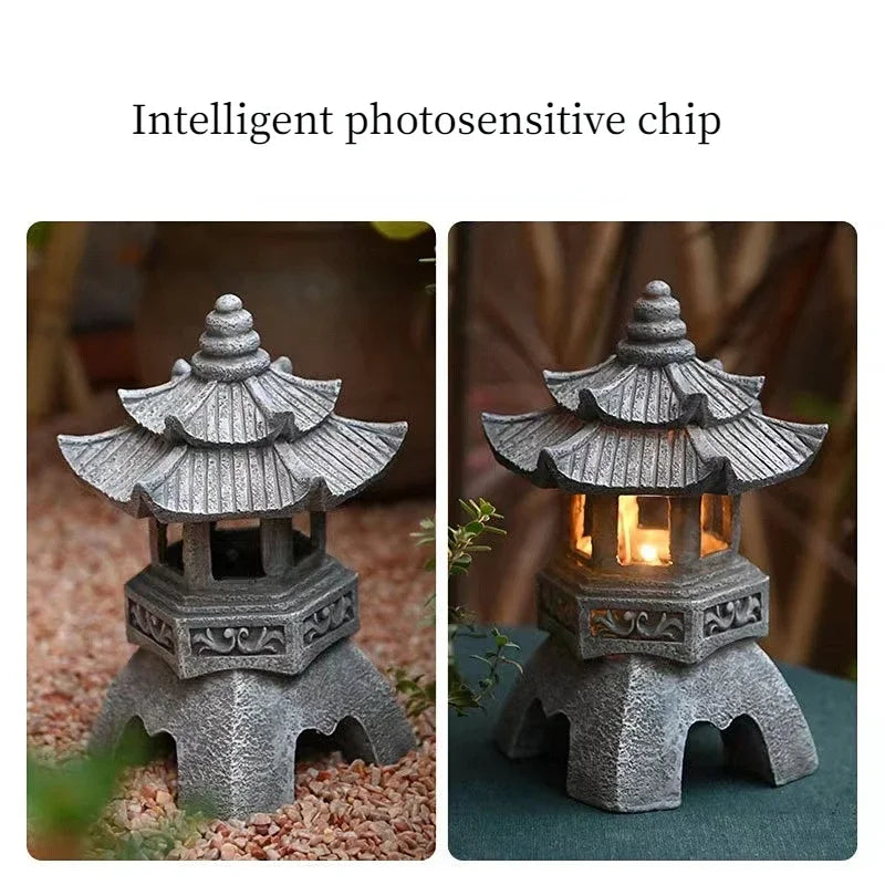Zen Stone Tower Decor Garden Light