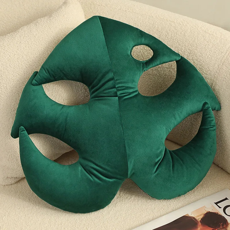 Green Leaf Plant Plushie Pillow