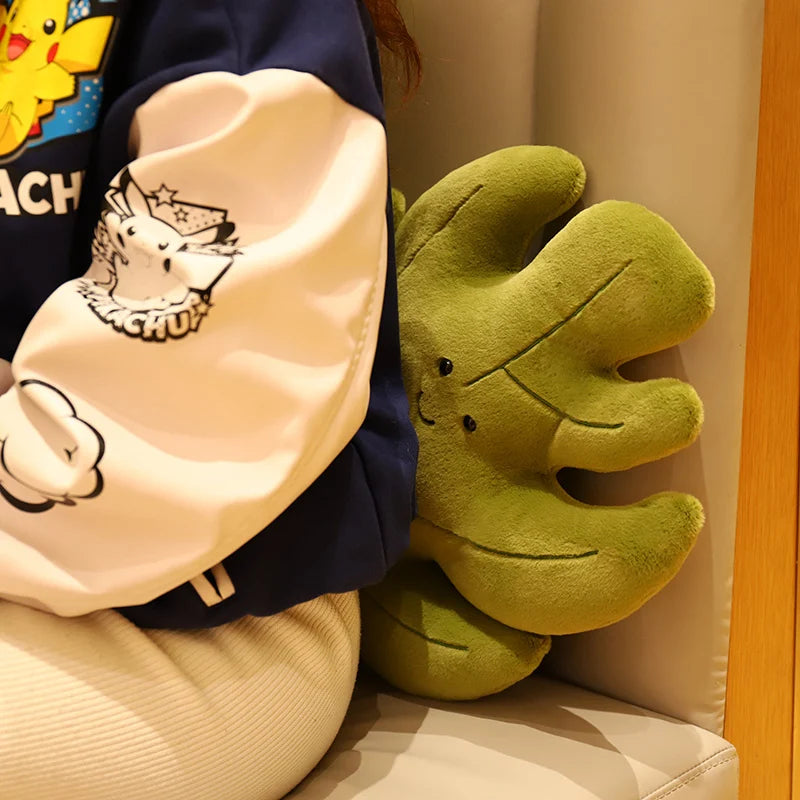 Plush Leaf Pillow Cushion