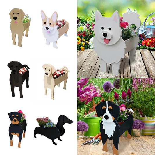 Dog Shape Garden Flower Pot Planter