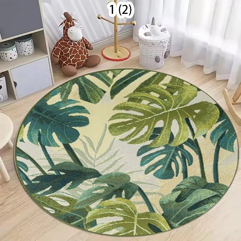 Tropical Monstera Palm Leaf Pattern Non-slip Decorative Mat