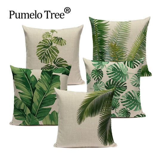 Tropical Leaves Cushion Covers Pillowcases