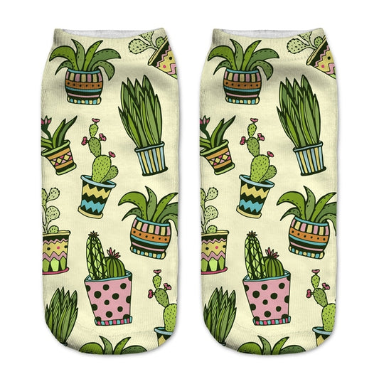 Cactus Ankle Short Socks